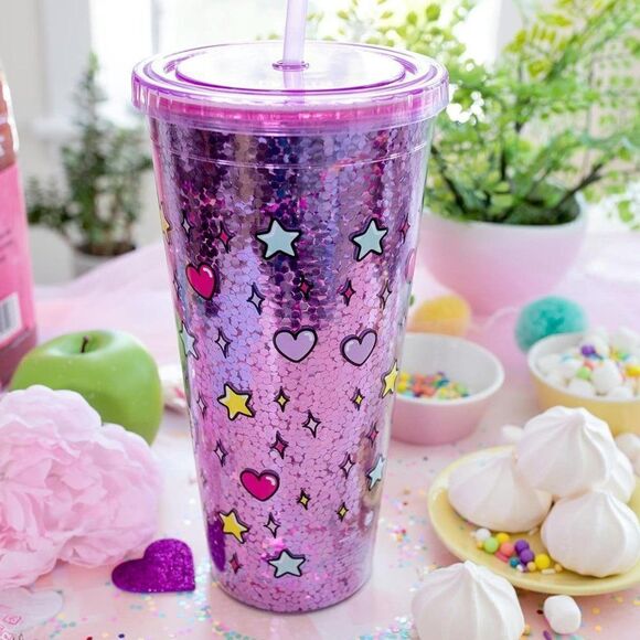 {Hello Kitty} Pink Confetti Travel Cup - Picture 3 of 8